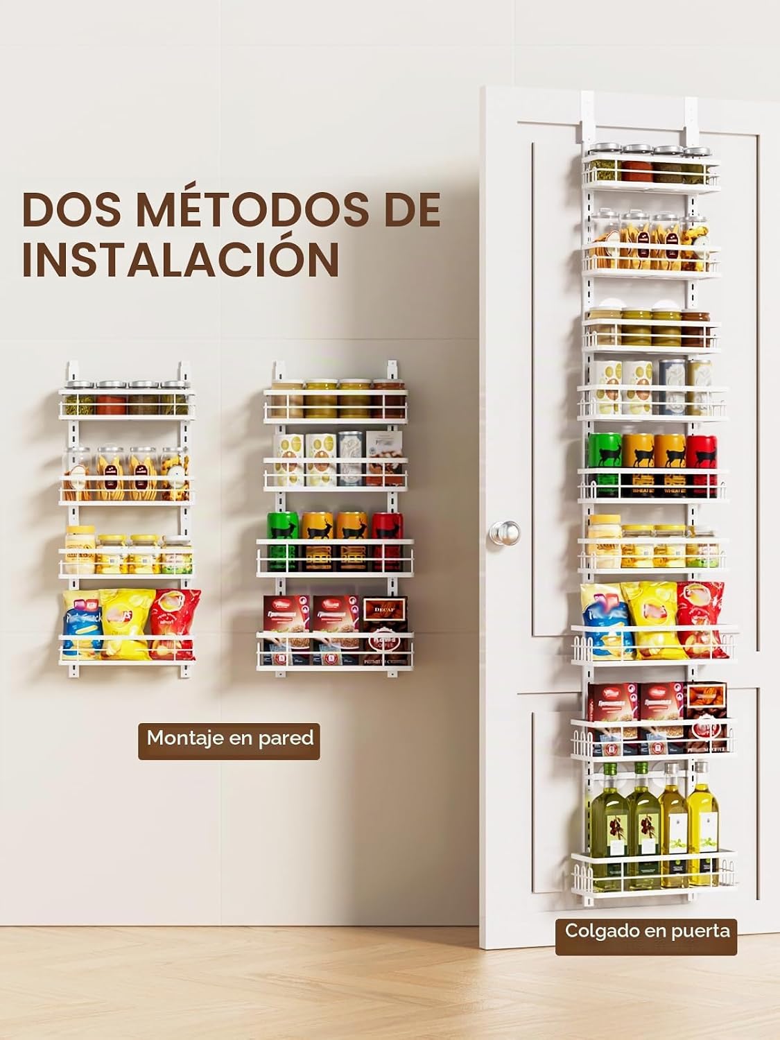 Delamu Organizador de despensa de 9 niveles para colocar sobre la p...