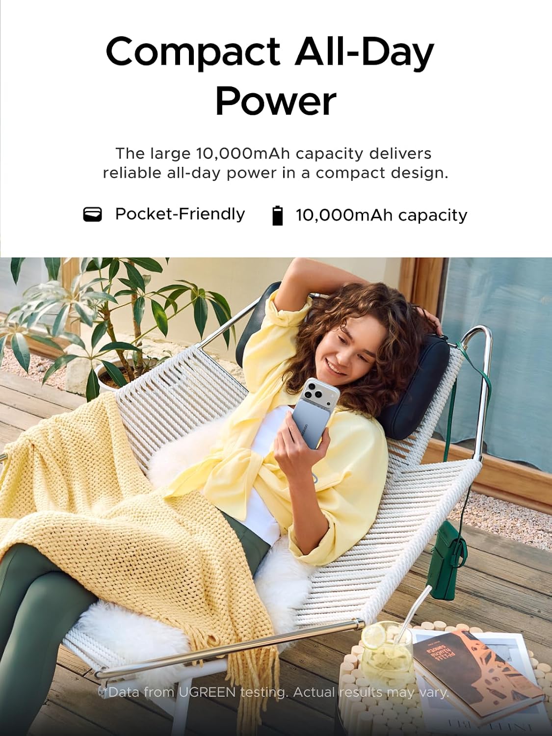 UGREEN Magflow Air Qi2 - Banco de energía magnético de 10000 mAh, c...