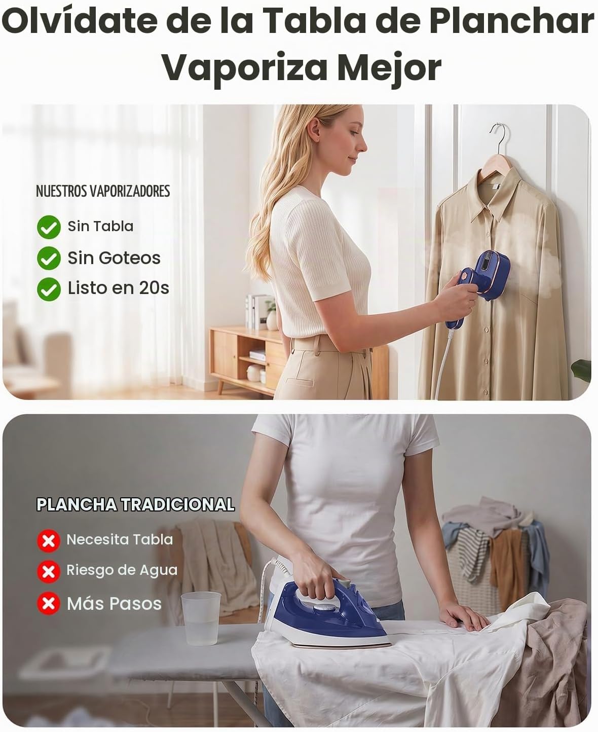 Vaporizador de hierro para ropa, vaporizador de ropa de viaje con m...