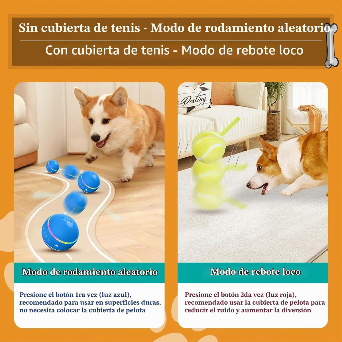 PetDroid - Juguetes interactivos para perros, bola para perros, [nu...
