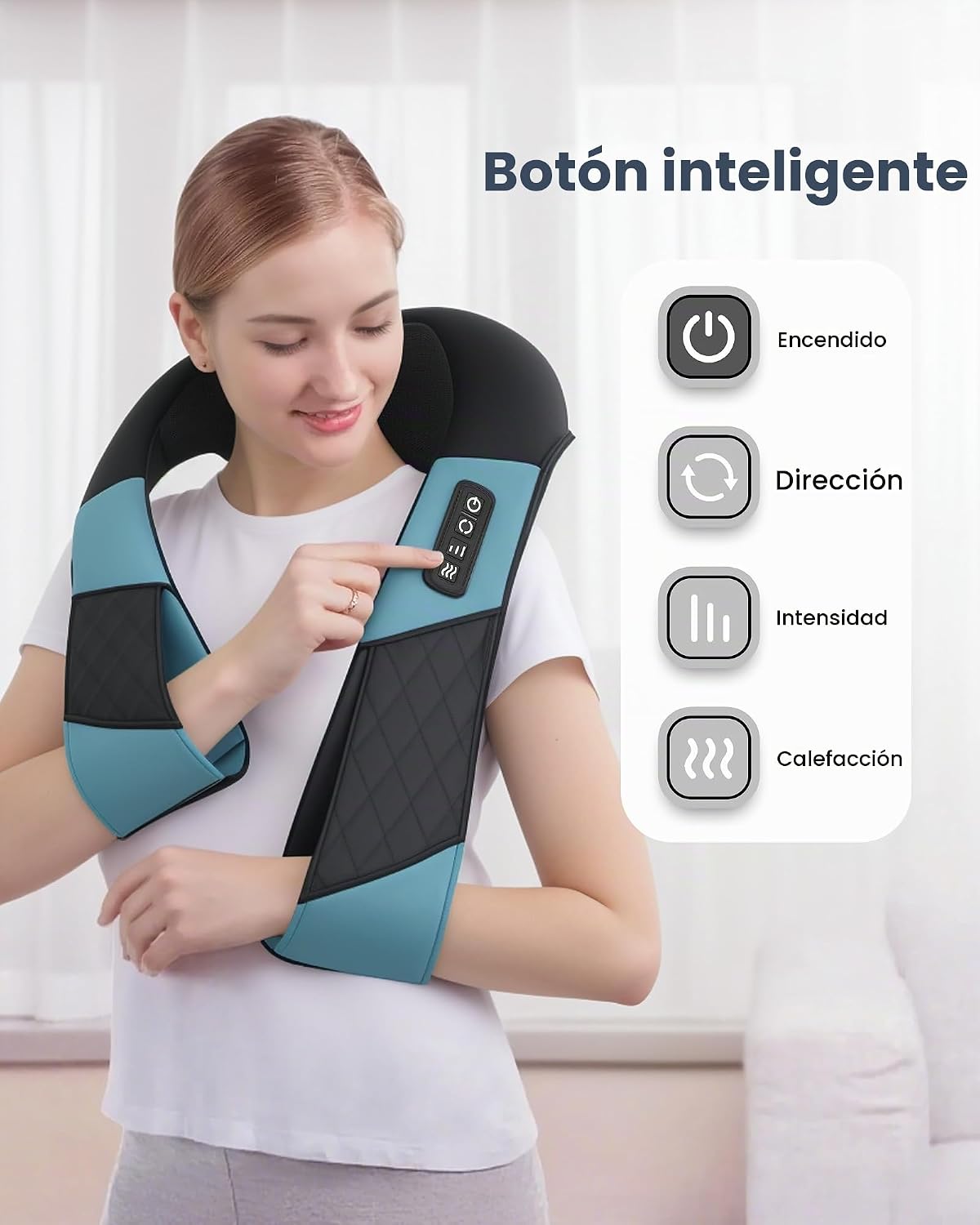 COMFIER Masajeador de cuello y hombros Shiatsu mejorado 2026 con ca...