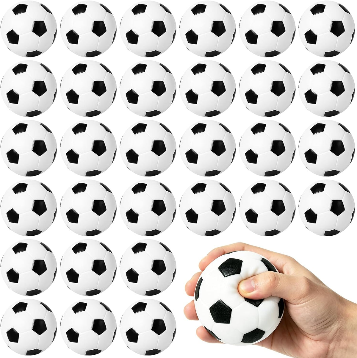 Paquete de 30 pelotas de fútbol para apretar, pelota de espuma depo...
