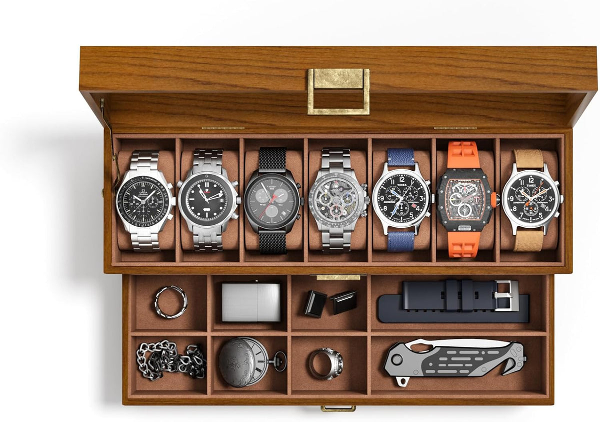 sensok Caja de reloj para hombre, marco ultrafino, pantalla ancha,...