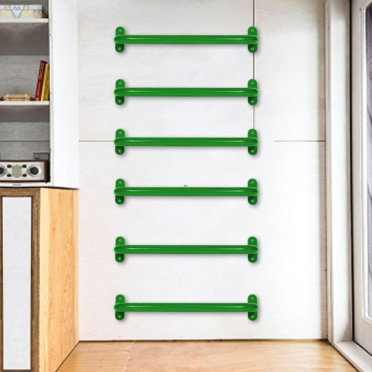 Purife Paquete de 6 manijas verdes de metal de 17.2 pulgadas para p...