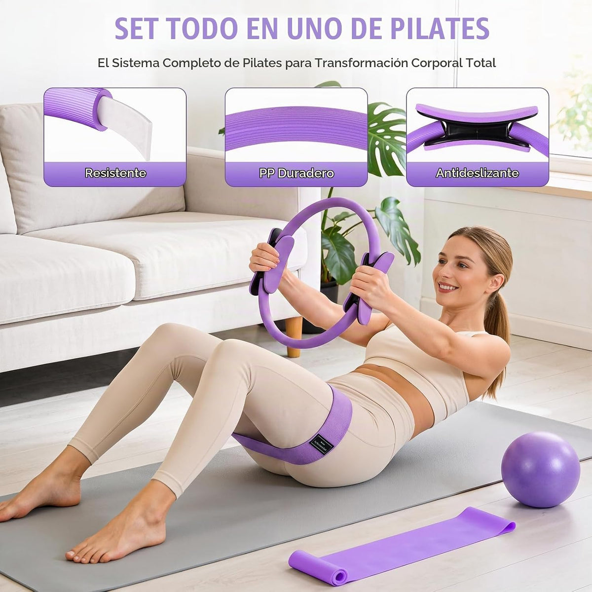 Kit de Pilates, Equipo de Pilates para Entrenamientos en casa, Kit...