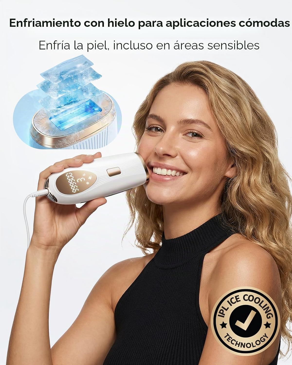 Oreeth Depilación láser para mujeres, dispositivo IPL con refrigera...
