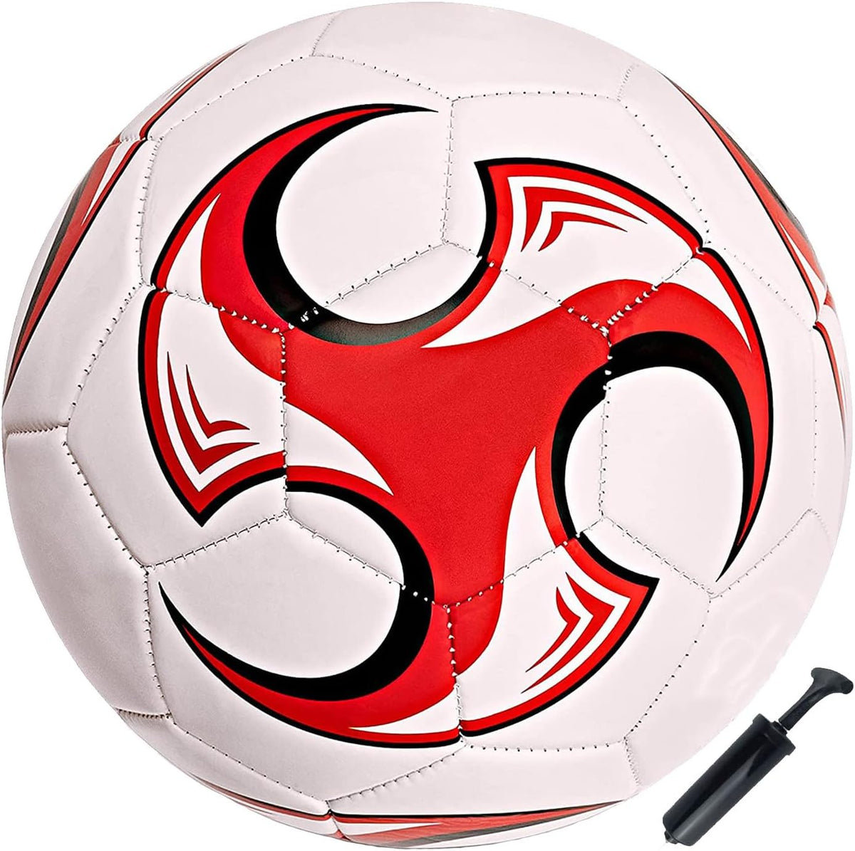 SPDTECH Balón de fútbol tamaño 3, 4, 5 con aguja de bomba, diseño a...
