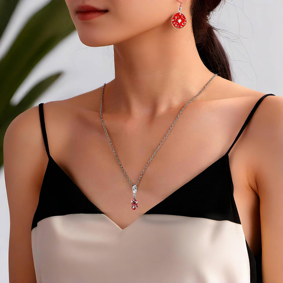 RZCXBS Collar con colgante de araña con cadena ajustable para hombr...