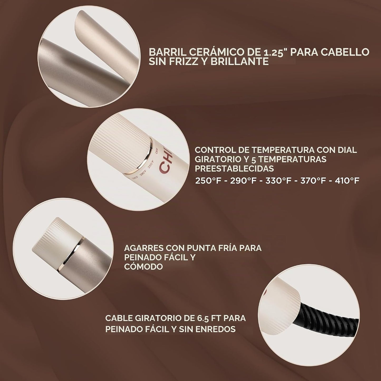 CHI Rizador de cerámica y protector de hierro 44 (2 onzas), 1.25 pu...