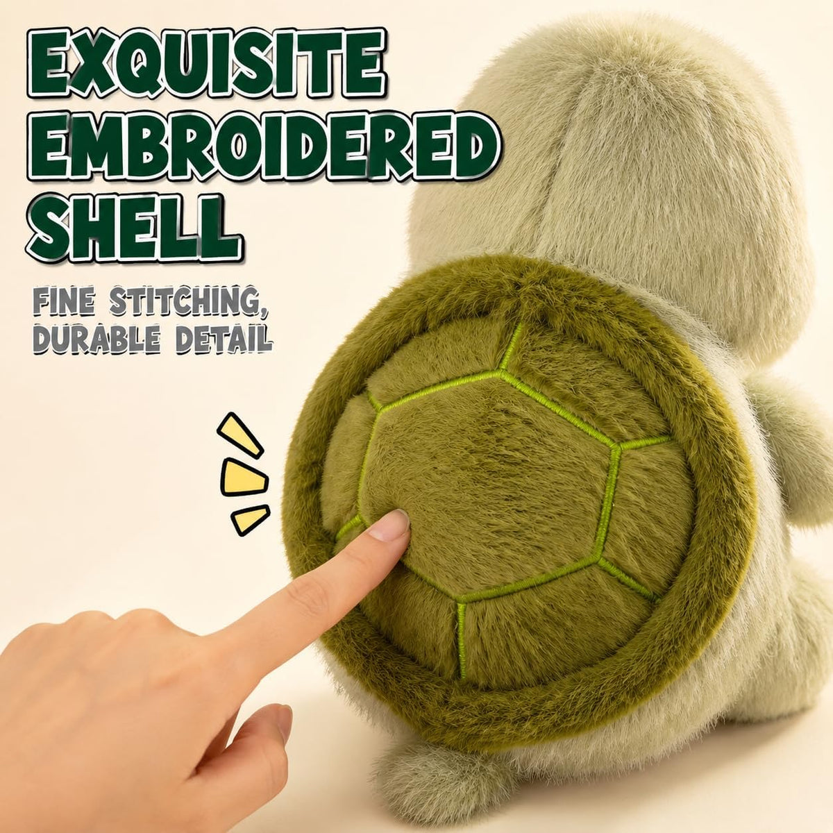 Peluche de tortuga, ultra suave y esponjoso, juguete de peluche par...