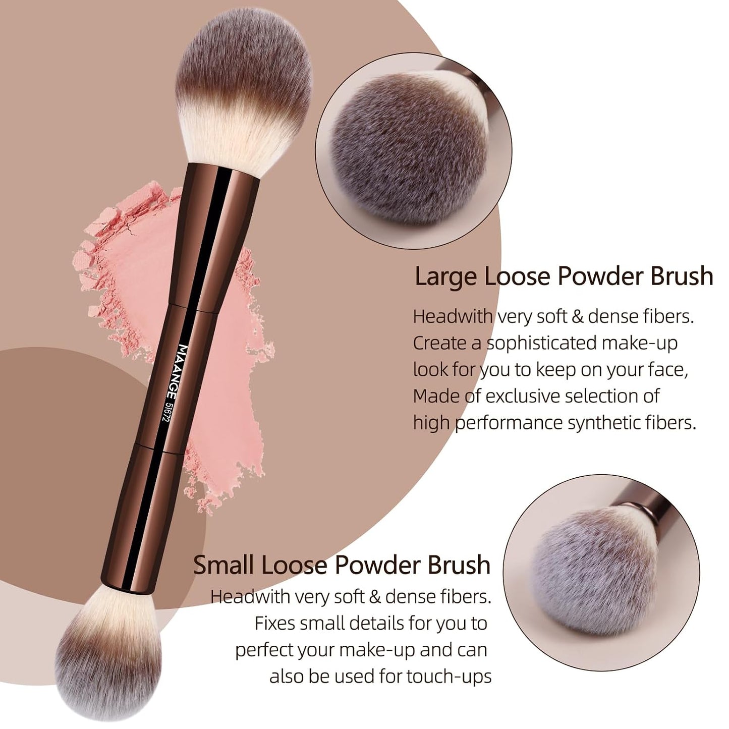 MAANGE 20 piezas de brochas de maquillaje con caja de regalo, broch...