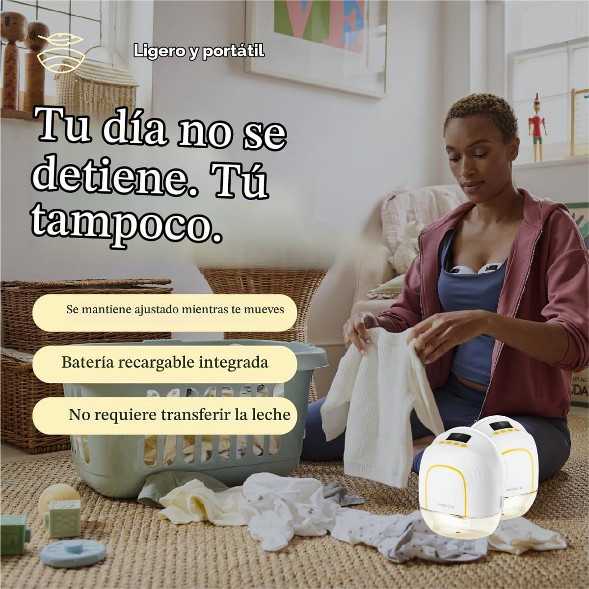 Medela Melody InBra Extractor de leche eléctrico doble manos libres...