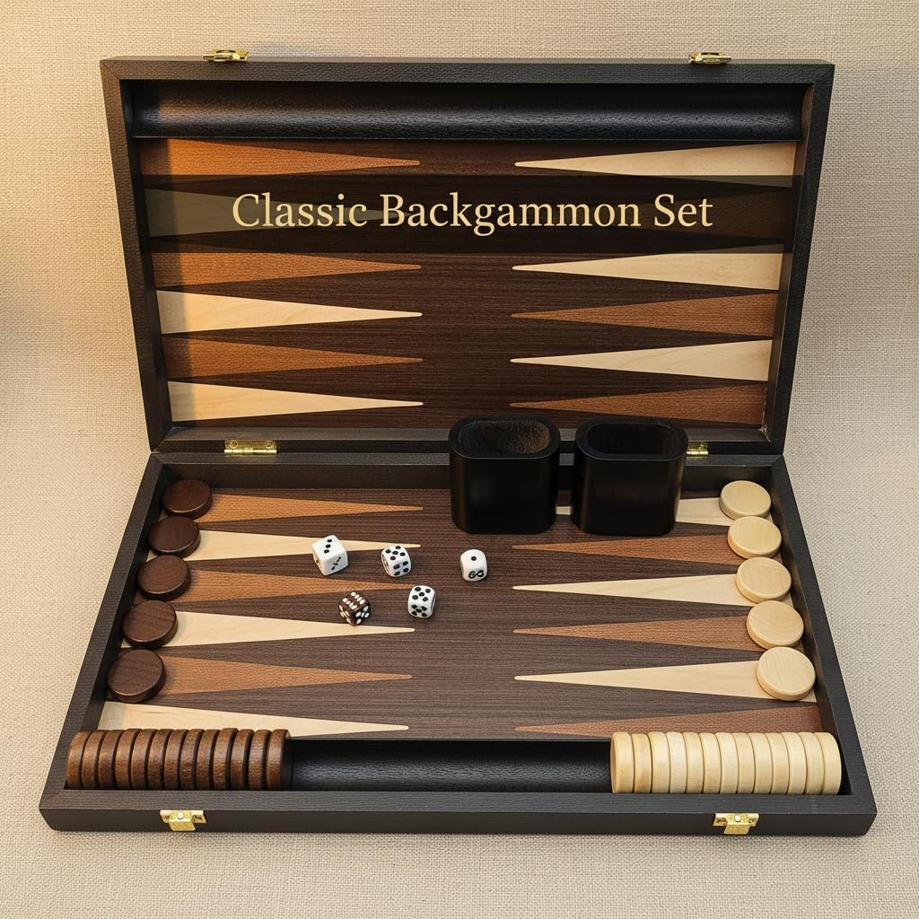 Juegos de backgammon de 15 pulgadas con tablero plegable, juego gra...