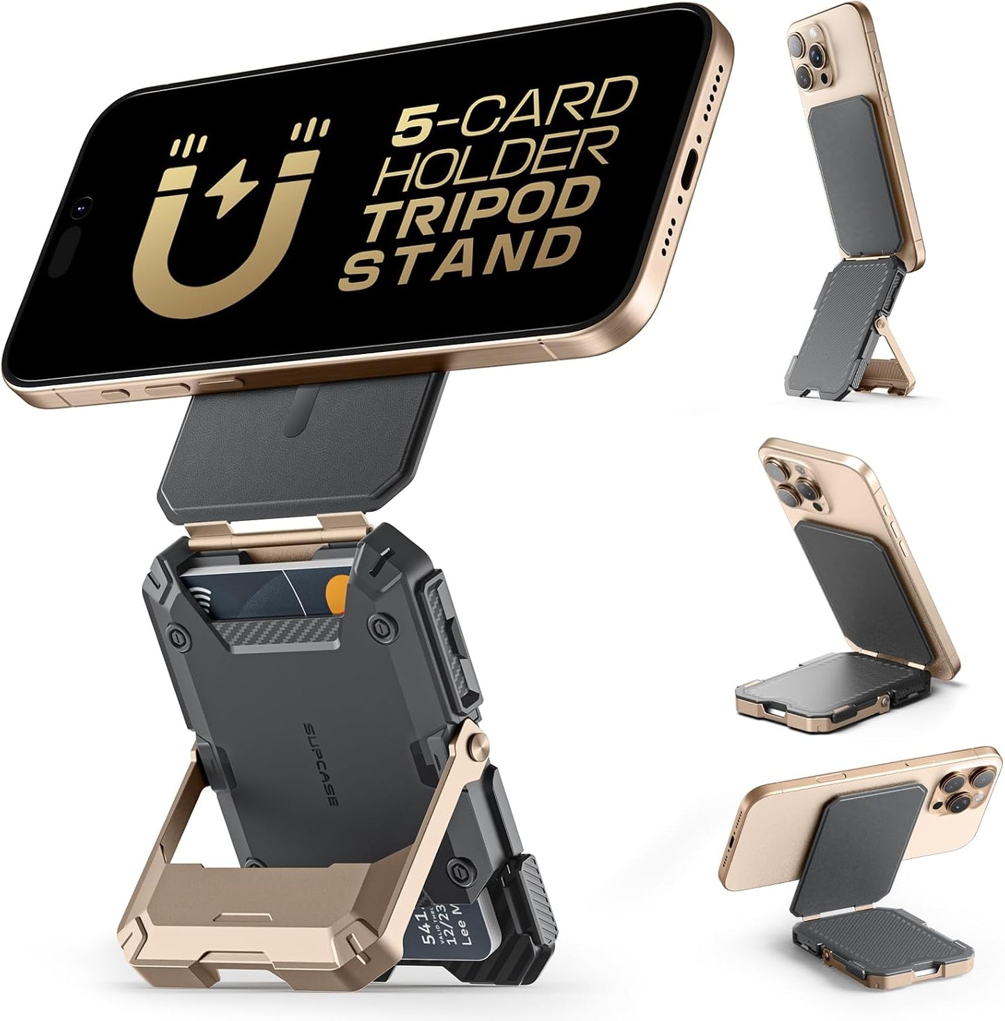 SUPCASE para cartera MagSafe con soporte, cartera magnética para ho...