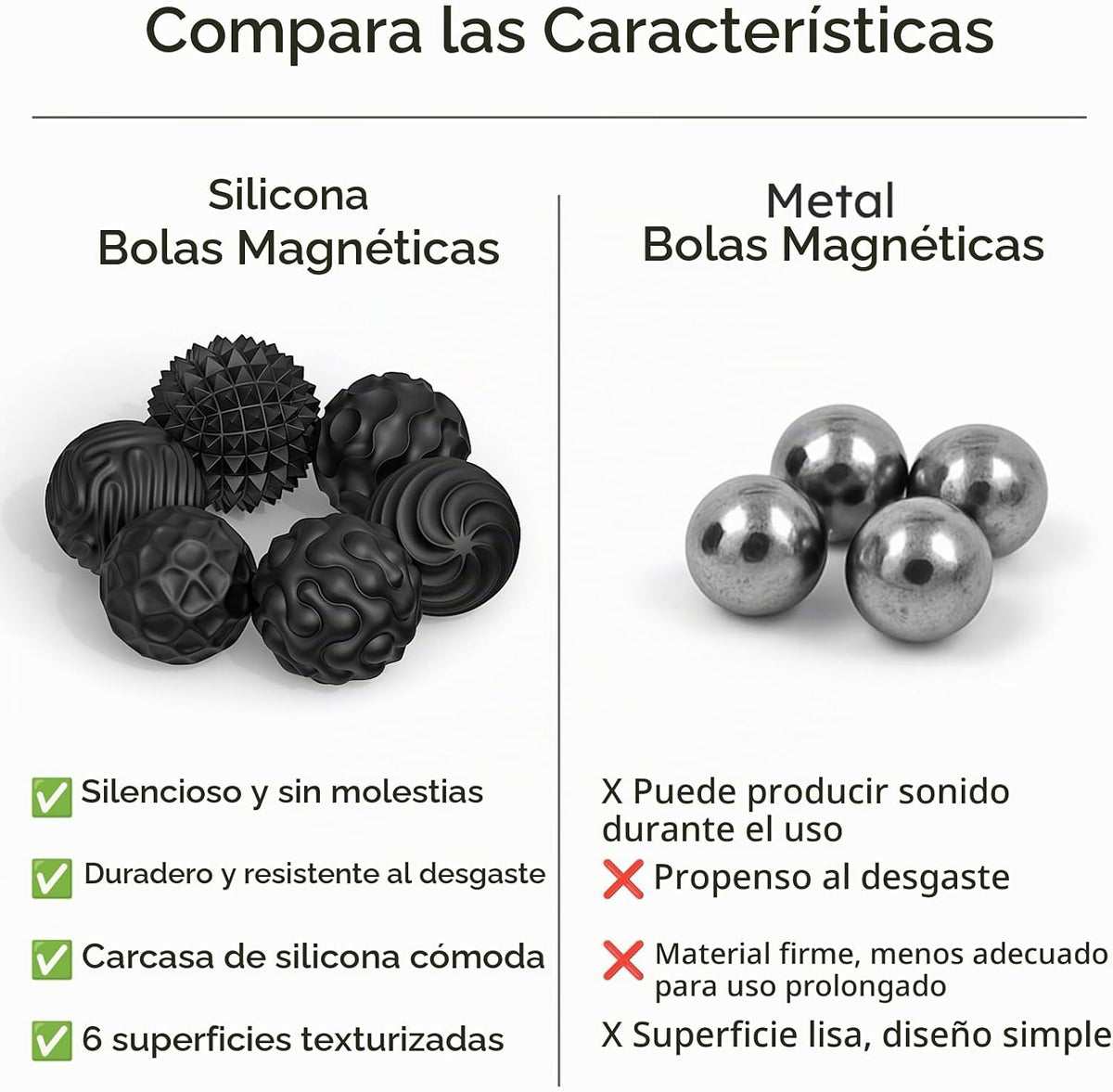 Bolas magnéticas de silicona, juguetes para ansiedad para adultos y...