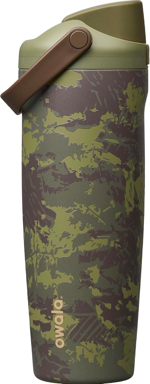Owala FreeSip - Vaso de viaje Sway de 30 onzas, camuflaje Roughin I...
