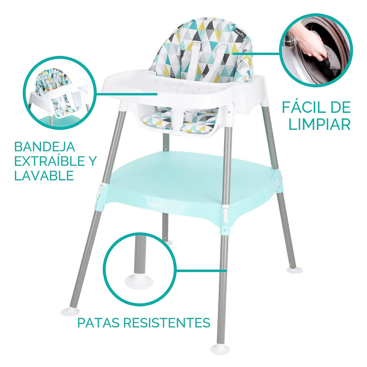 Evenflo Silla alta convertible Eat &amp; Grow 4 en 1