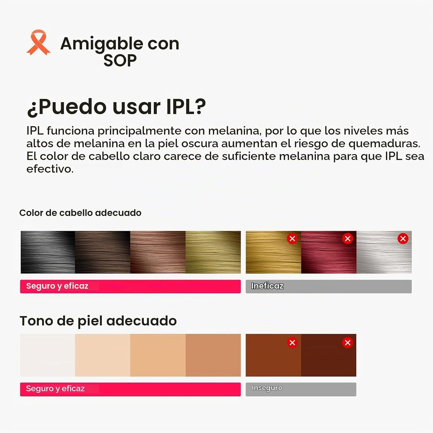 Depilación láser IPL para mujeres y hombres, 25J triple pulso y 1.9...