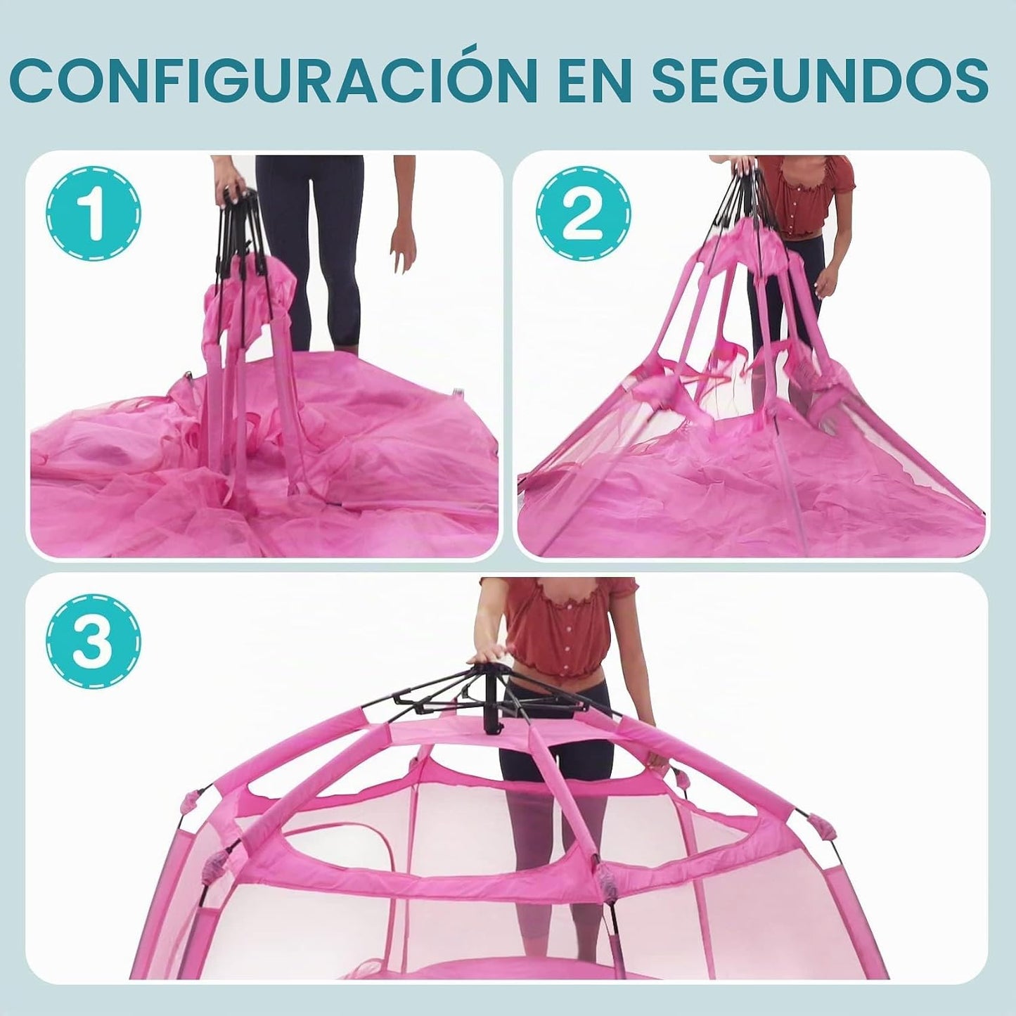Alvantor® Corralito Pop Up de 84 x 84 x 44 pulgadas portátil para b...