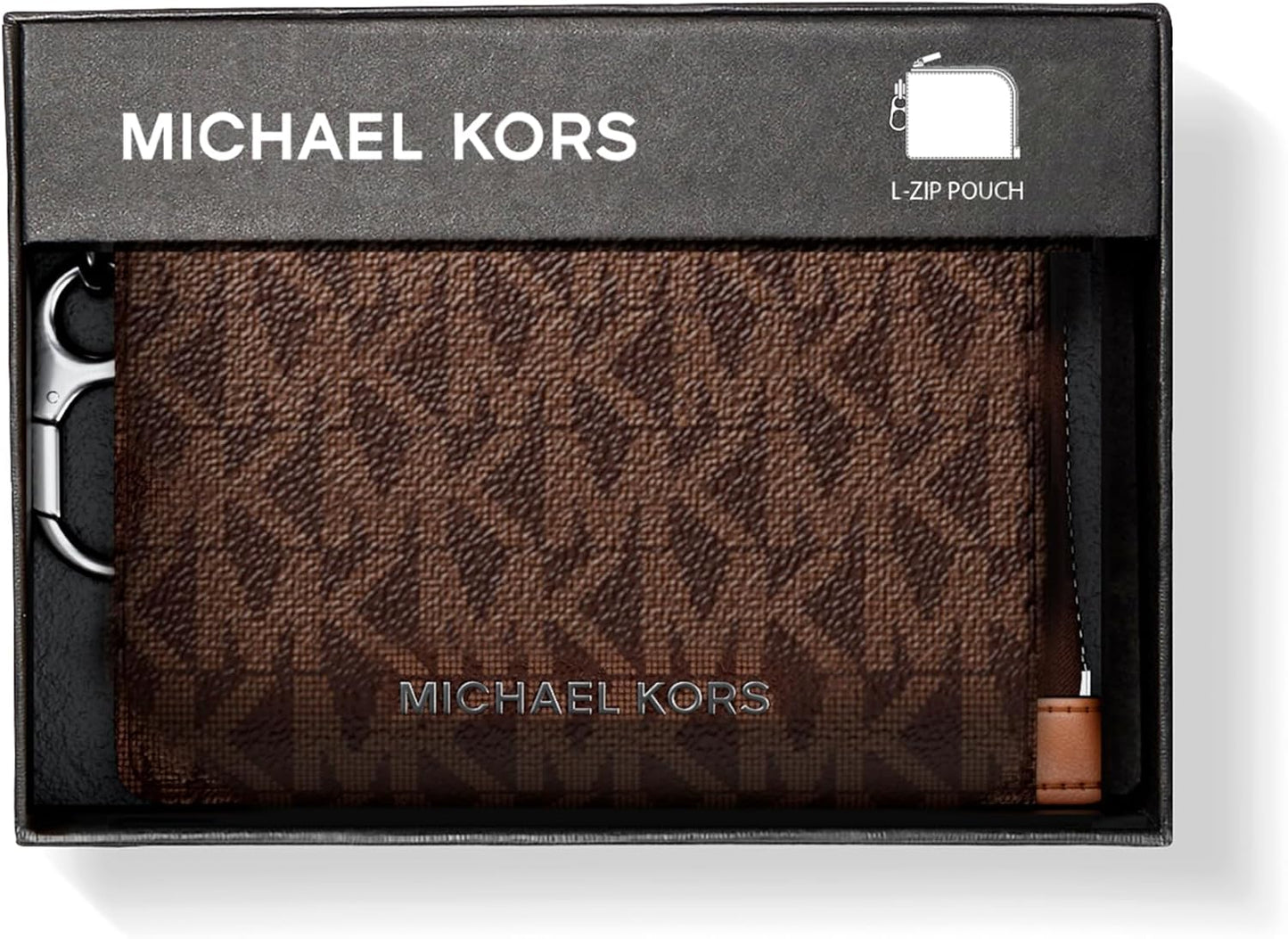 Michael Kors Bolsa Hudson con cremallera en L para hombre, herrajes...