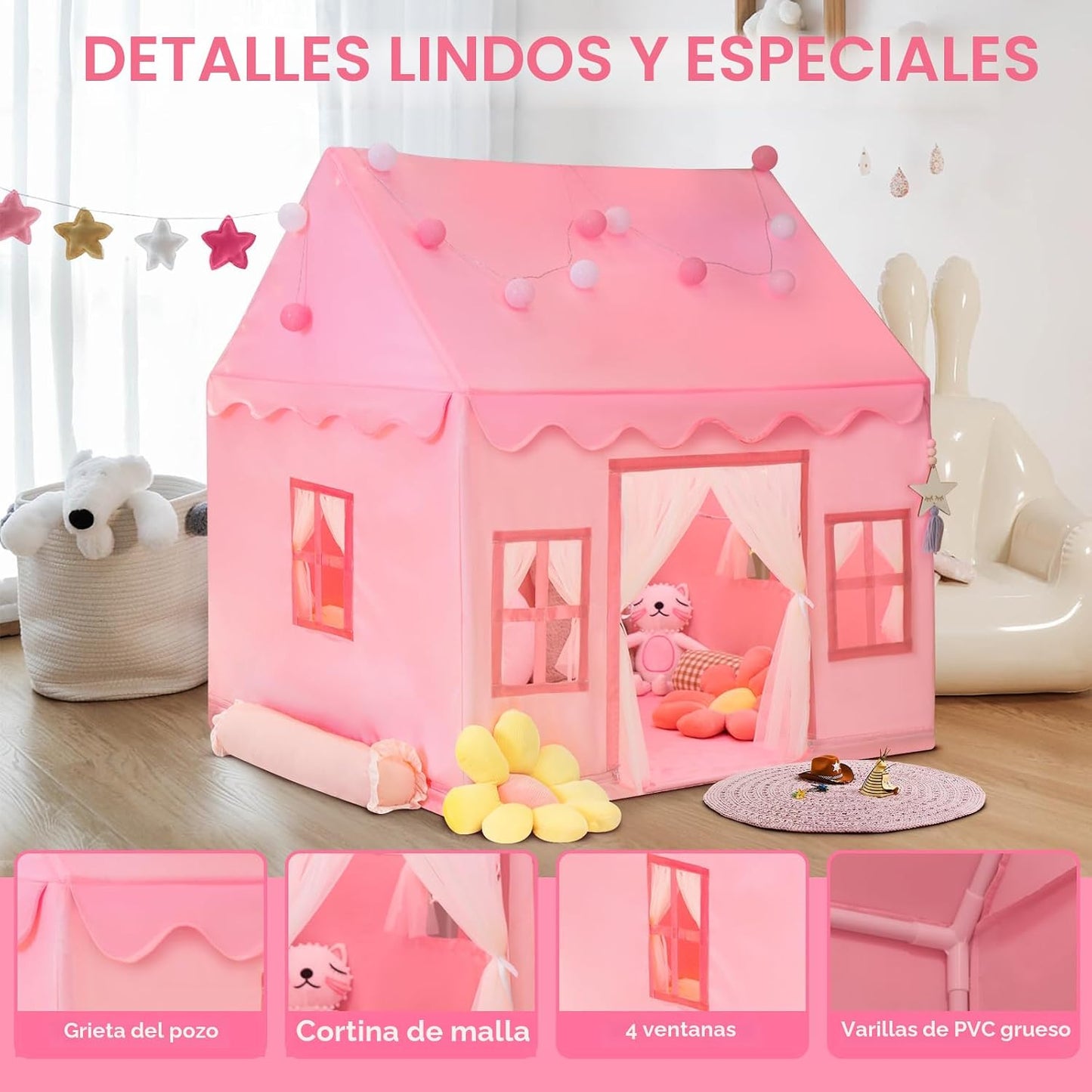 RONGFA - Tienda de campaña grande para niños, casa de juegos básica...