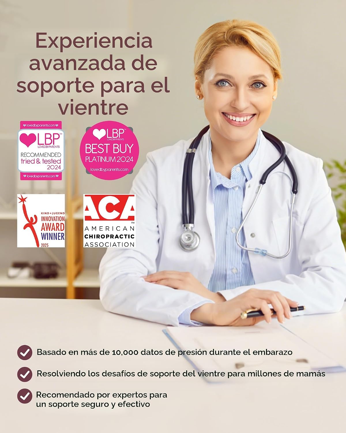Momcozy Banda para el Vientre del Embarazo, CozySupport Ergonest Ba...