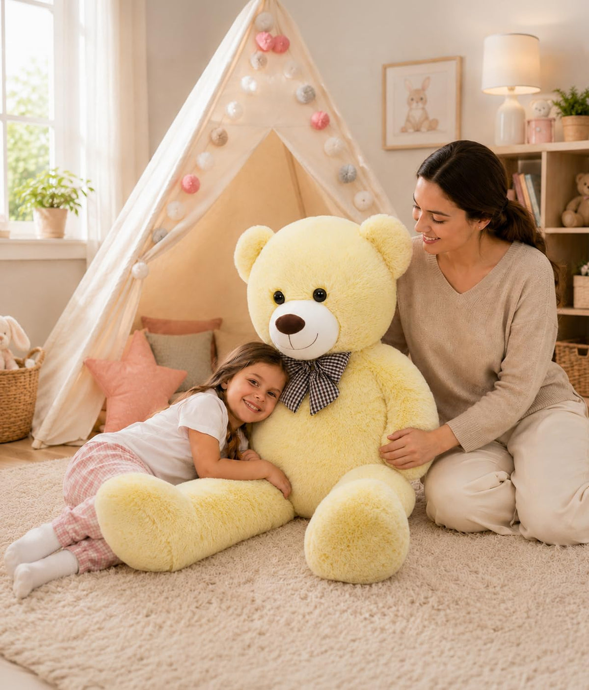 MaoGoLan Oso de peluche gigante de 47 pulgadas, regalo clásico de f...