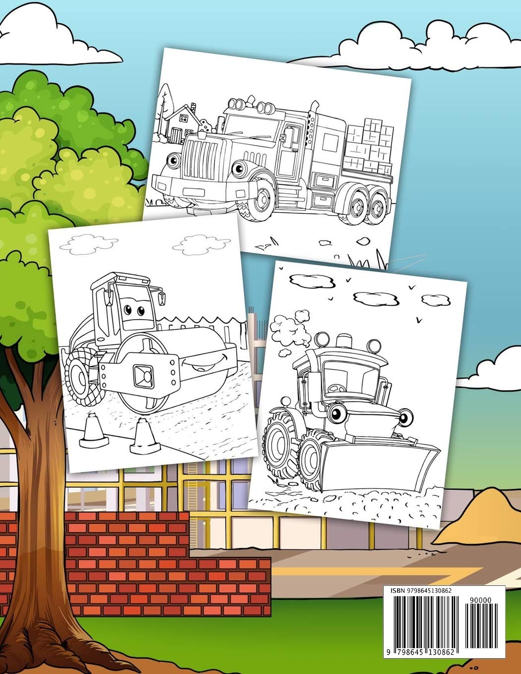 Libro para colorear de vehículos de construcción para niños: el lib...