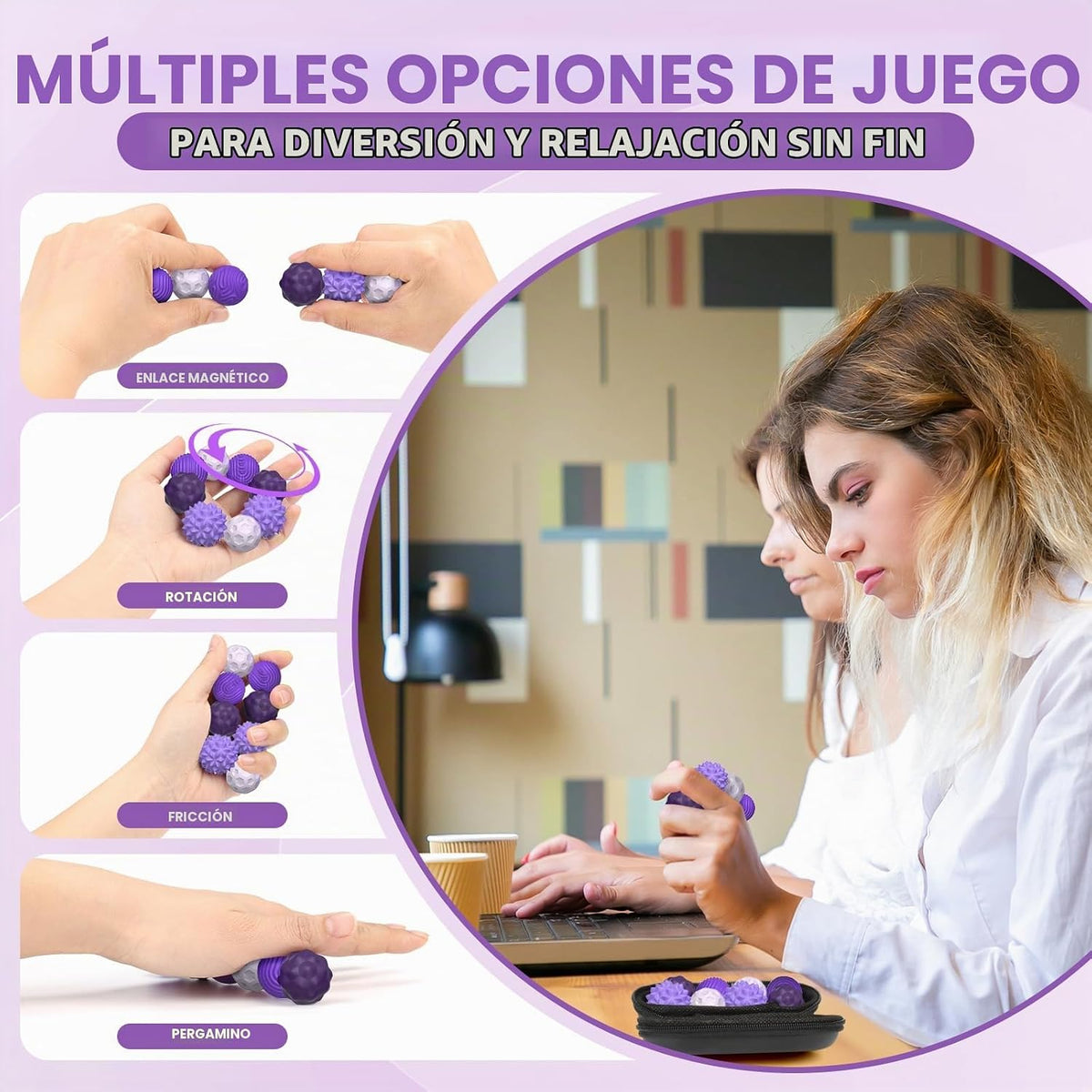 Pelotas magnéticas para adultos y adolescentes, juguetes silencioso...