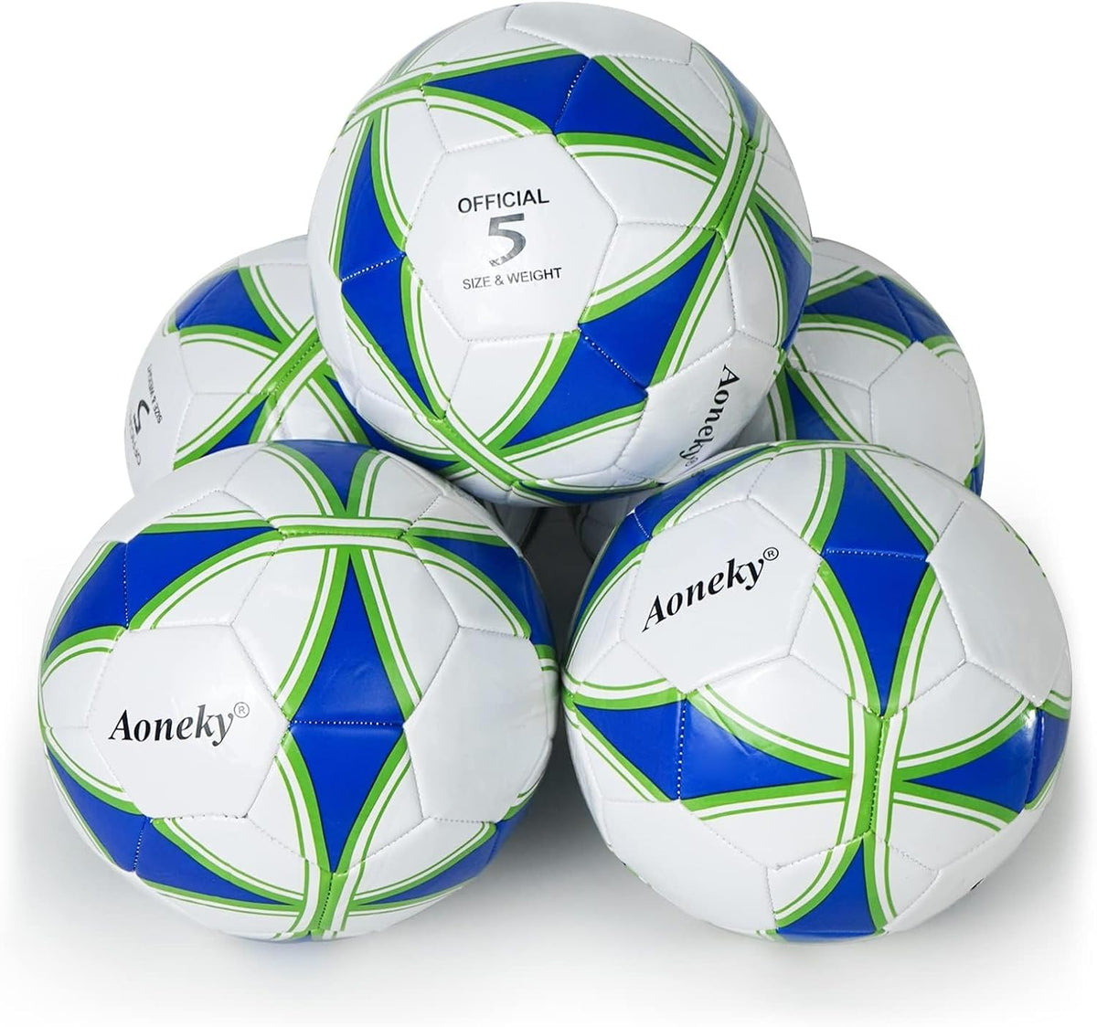 Aoneky Balón de fútbol tradicional de tamaño 5 para adultos, se env...
