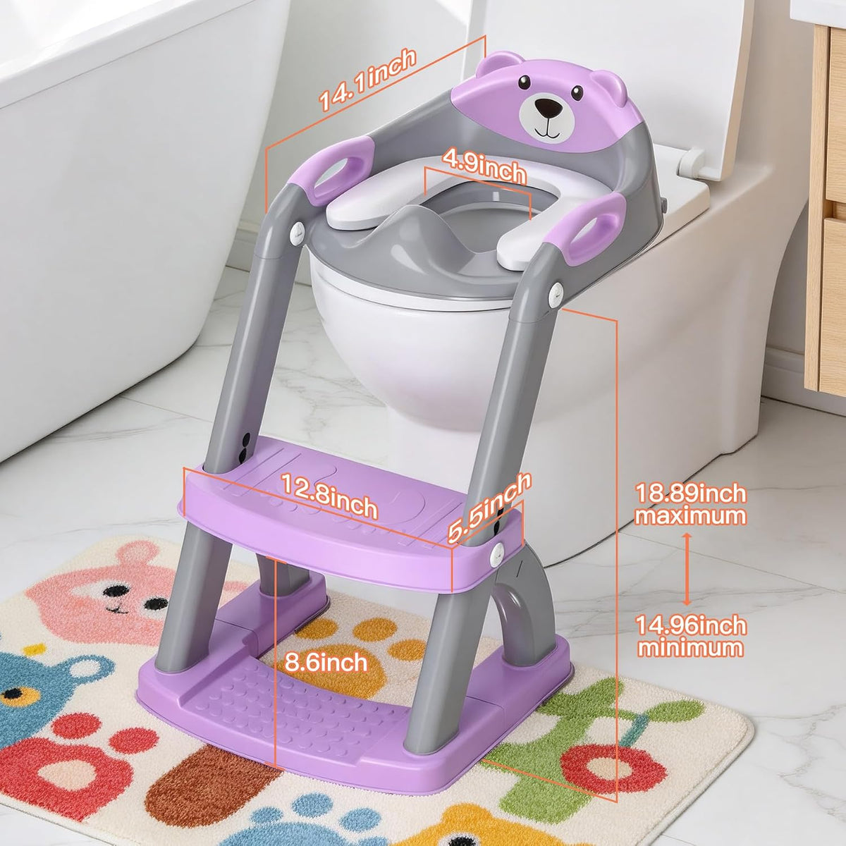 Inodoro de entrenamiento para ir al baño para niños pequeños, asien...