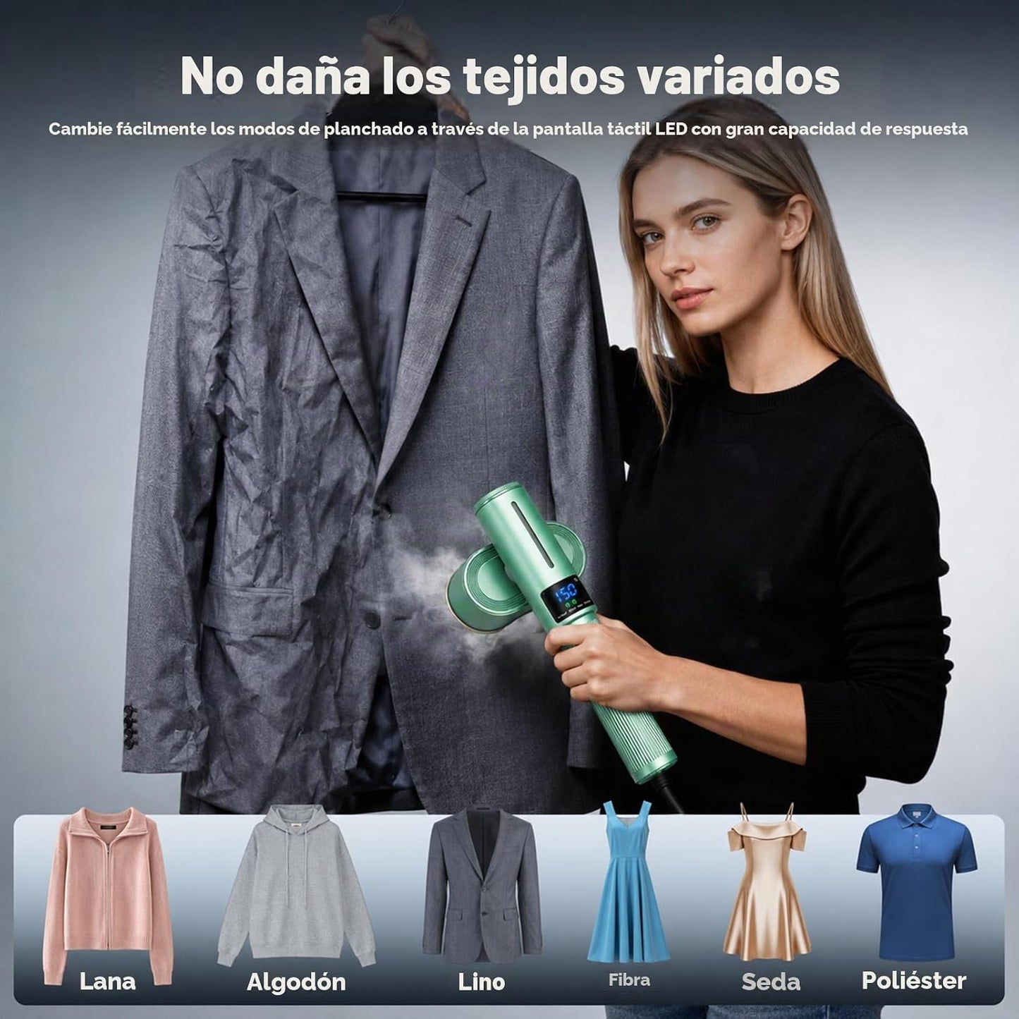 HORTIGRACE Vaporizador de viaje para ropa, plancha de vapor 2 en 1...