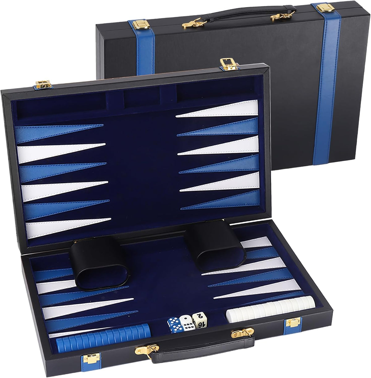GSE Games &amp; Sports Expert - Juego de mesa de backgammon de piel...