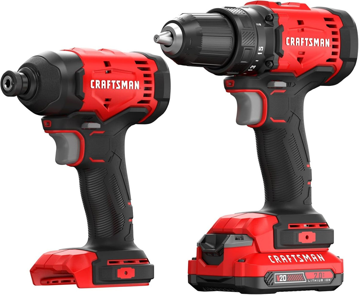 CRAFTSMAN V20 Juego de taladro inalámbrico y destornillador de impa...
