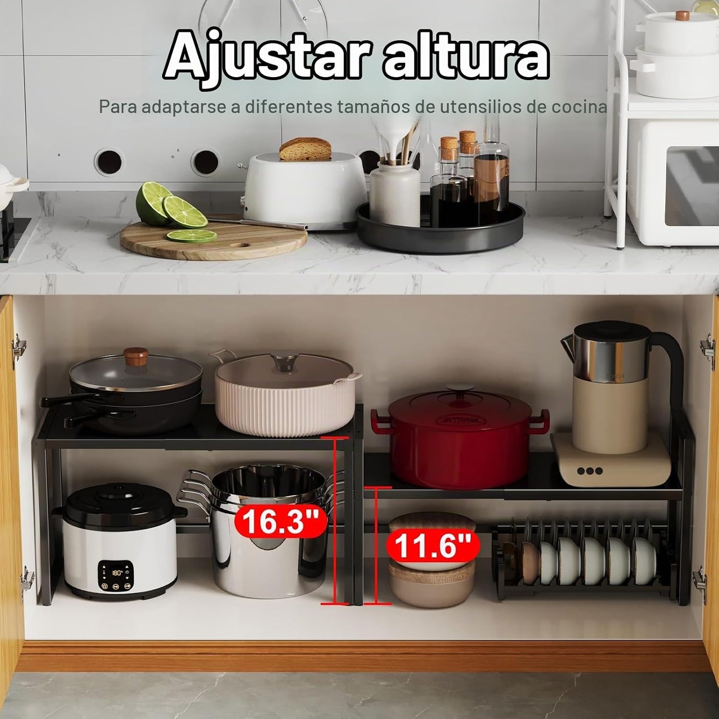 Estantes de almacenamiento de metal expandibles, unidades de estant...