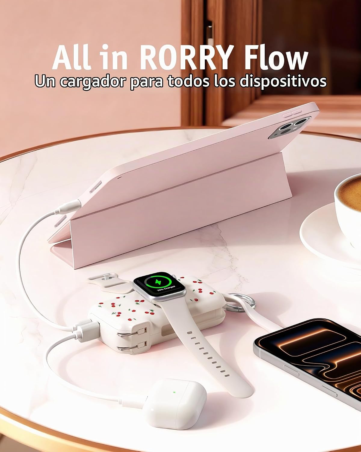 RORRY Cargador portátil de flujo 10000mAh 40W enchufe de pared Banc...