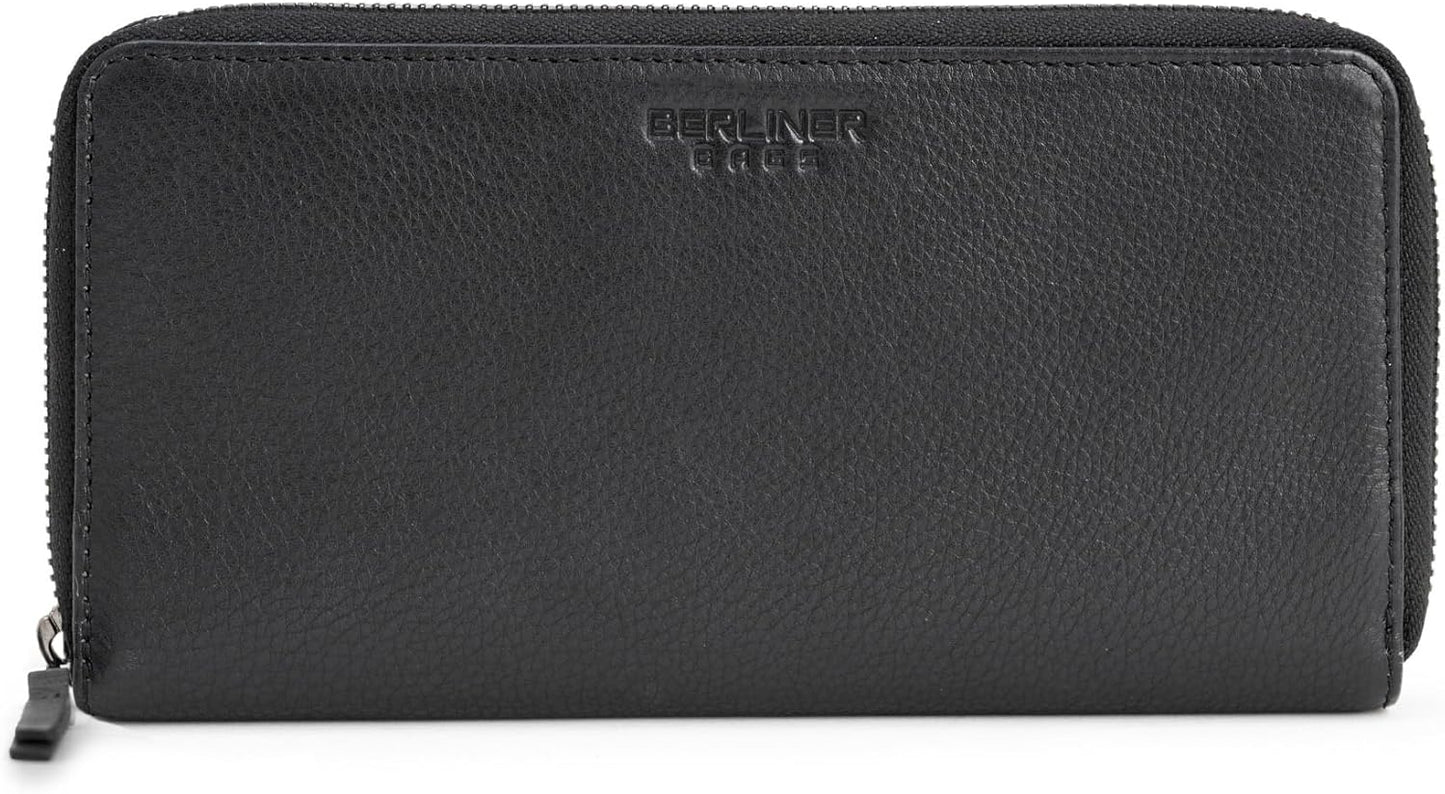BERLINER BAGS Cartera de cuero genuino Margo, con bloqueo RFID, tar...