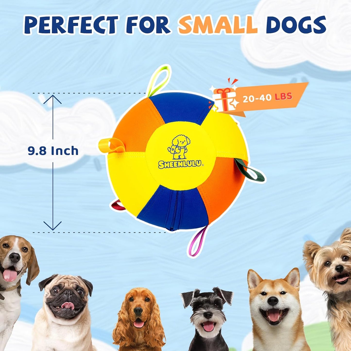 SHEENLULU Pelota de pastoreo para perros, pelota de fútbol de entre...