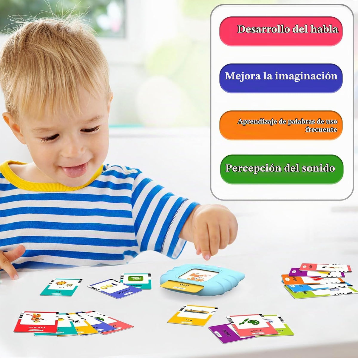 Startcan Tarjetas didácticas parlantes de juguetes para niños peque...
