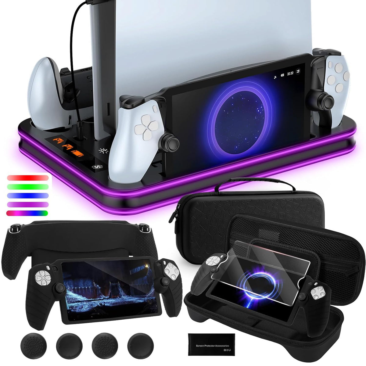 Paquete de accesorios todo en 1 para Playstation Portal, estación d...