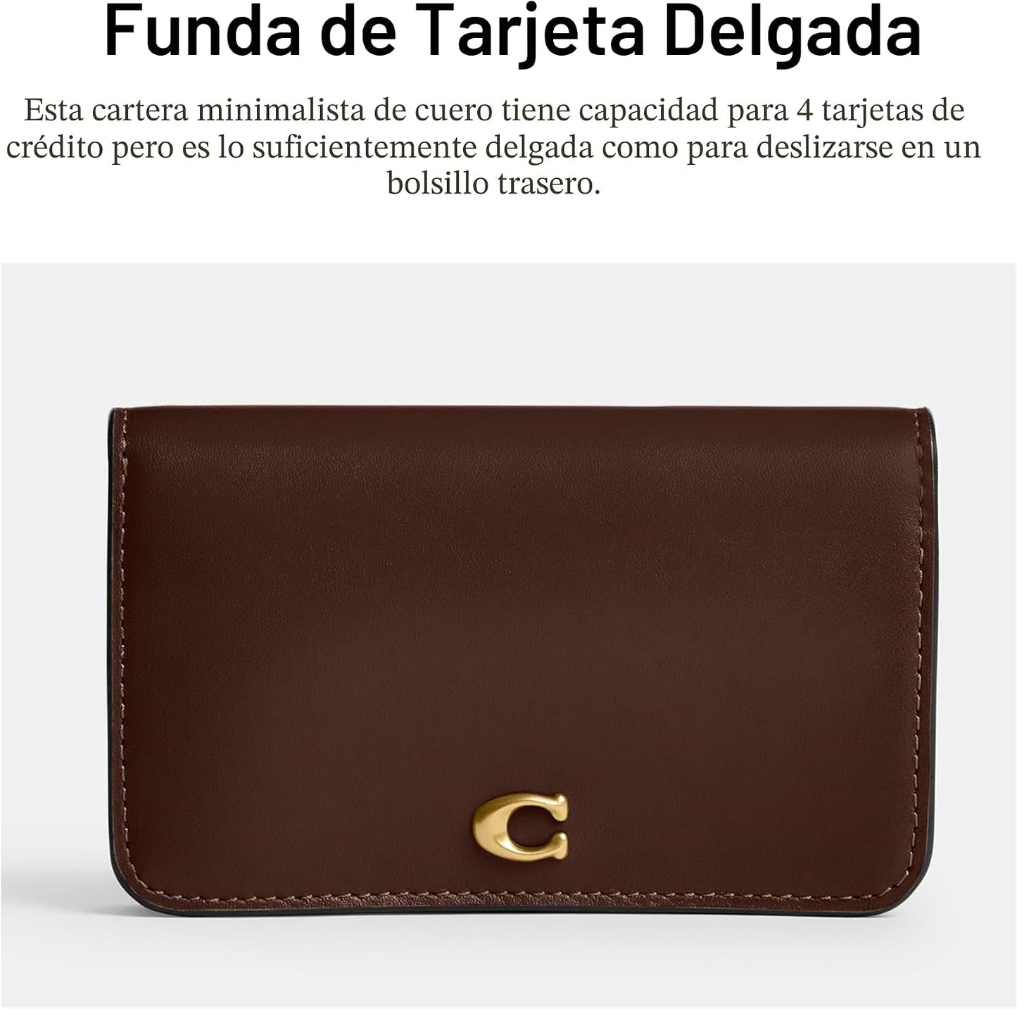 Funda de Tarjetas COACH Essential Slim, Arce