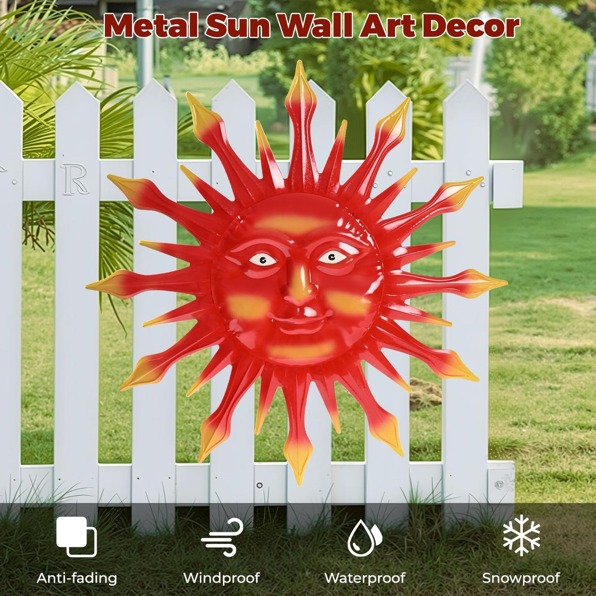 VZVXCC Arte de pared de metal de 26 pulgadas, decoración de pared d...