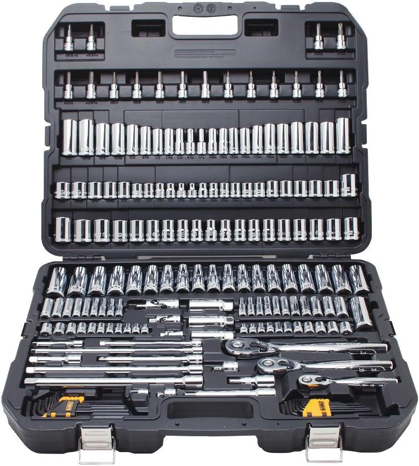 DEWALT Juego de herramientas mecánicas, 192 piezas con juego de lla...