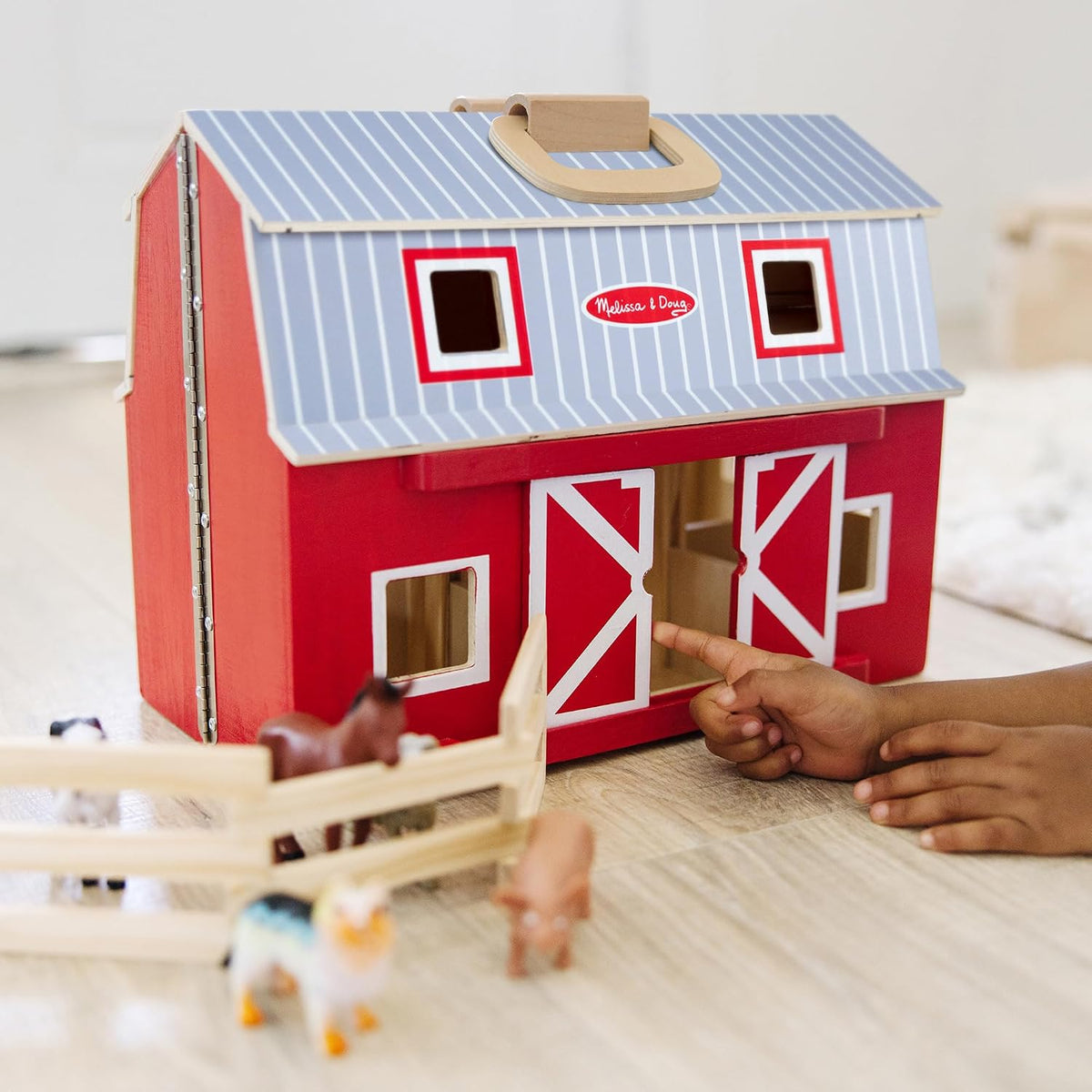 melissa &amp; doug Fold and Go de madera granero, Versión estándar,...