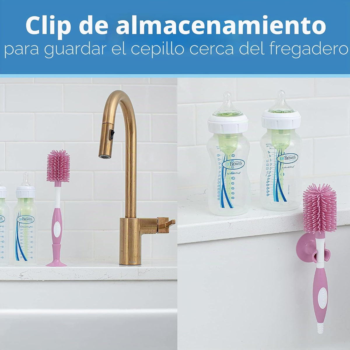 Dr. Brown's Soft Touch Cepillo de Limpieza para Biberones Sin A...