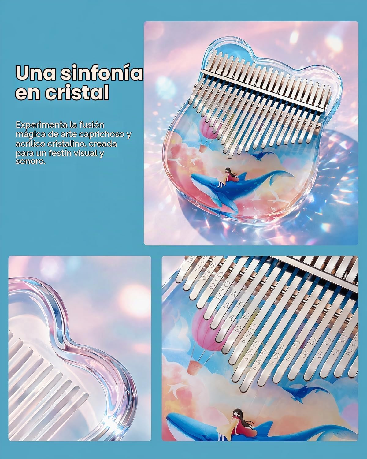 Stormee Kalimba - Piano de pulgar con 21 teclas, instrumento musica...