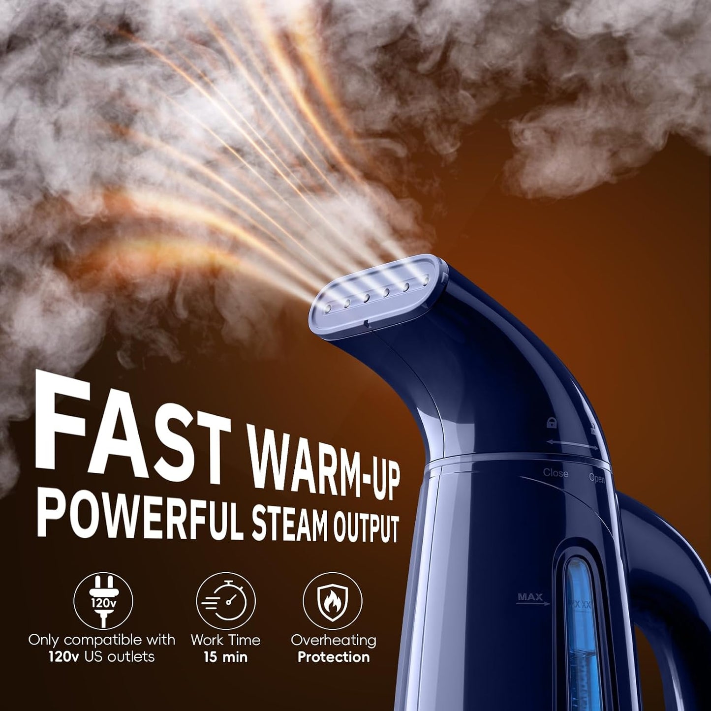 OGHom Vaporizador para ropa, vaporizador de mano para ropa, 8.1 fl...