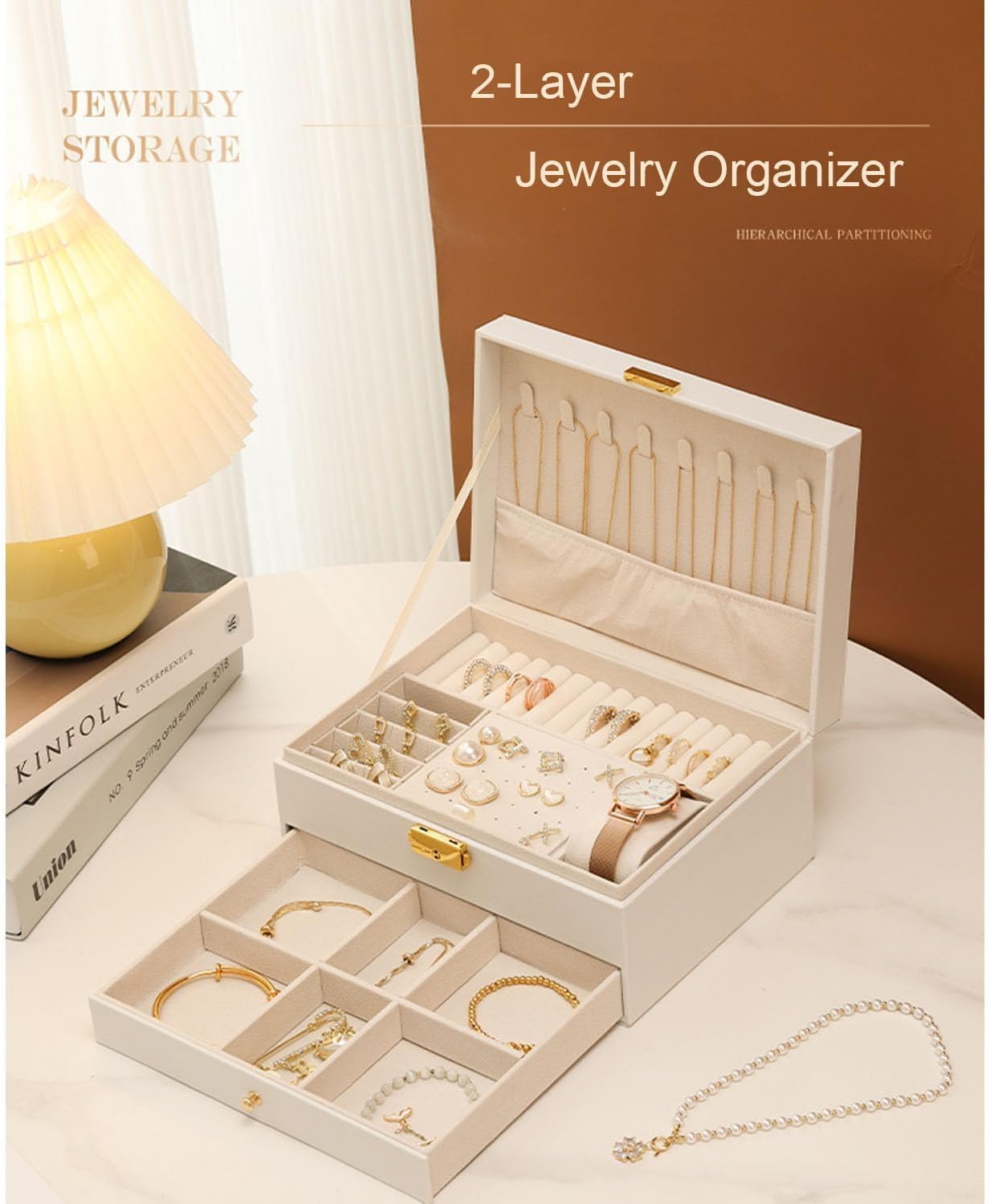GUOER Caja de Joyas para Mujer Niña Esposa - Grande Organizador de...