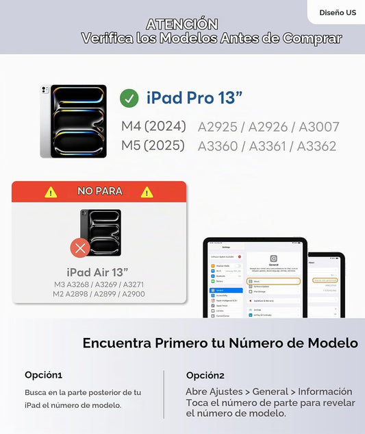 EIP Hyperkeys - Teclado para iPad Pro de 13 pulgadas (M4 \/ M5), te...