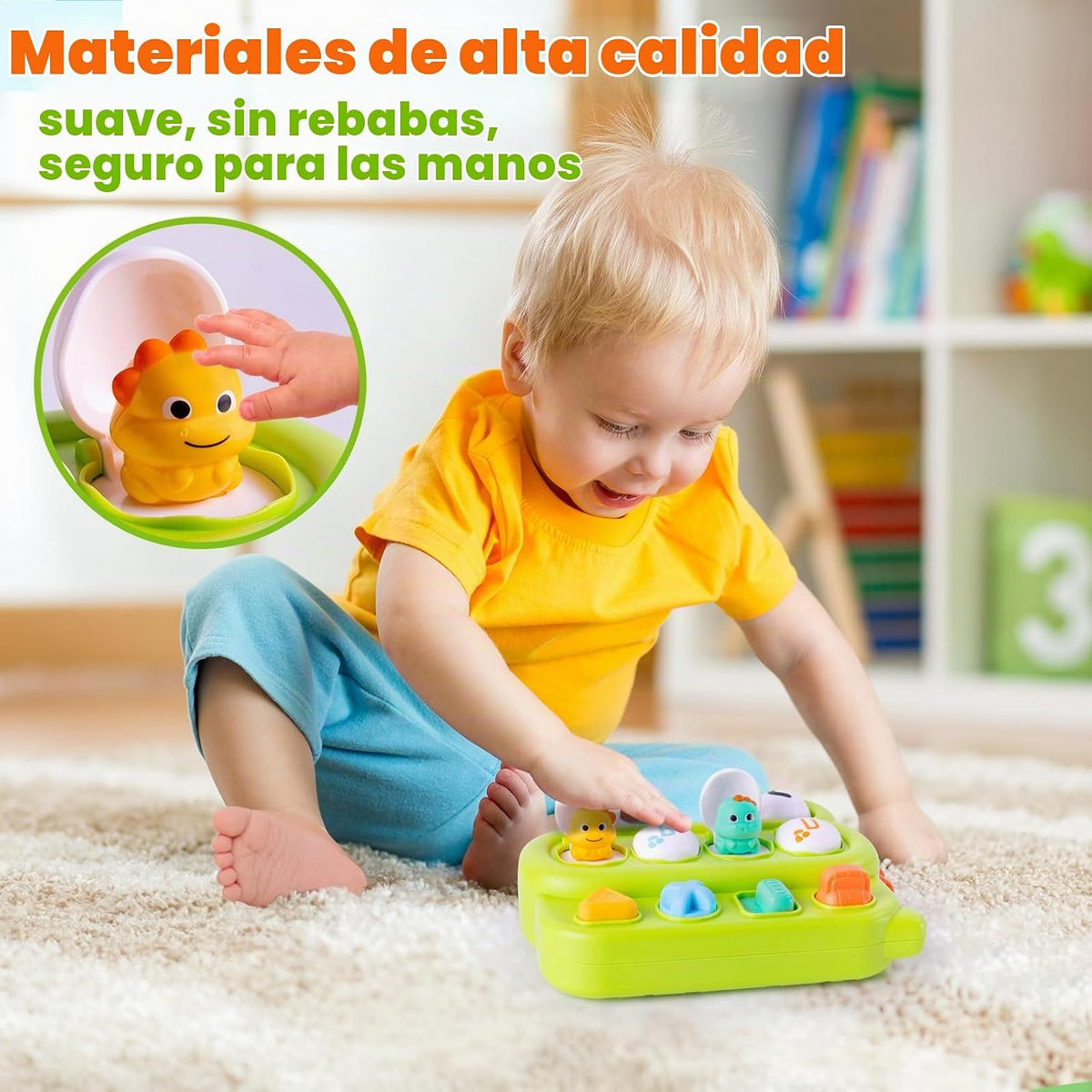 Tovol Zerky Causa y Efecto Pop Up Dinosaurio Juguete para niños de...